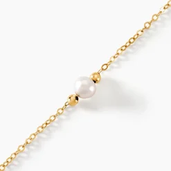 Bracelet Cannelle Or Jaune Perle De Culture