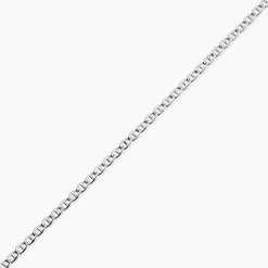 Bracelet Capucin Or Blanc Maille Marine Plate