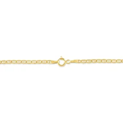 Bracelet Capucin Or Jaune Maille Marine Plate
