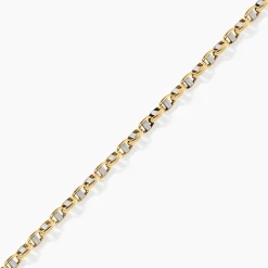 Bracelet Carlo Or Bicolore Maille Marine Ronde
