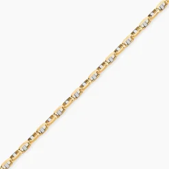 Bracelet Carlo Or Bicolore Maille Marine Ronde