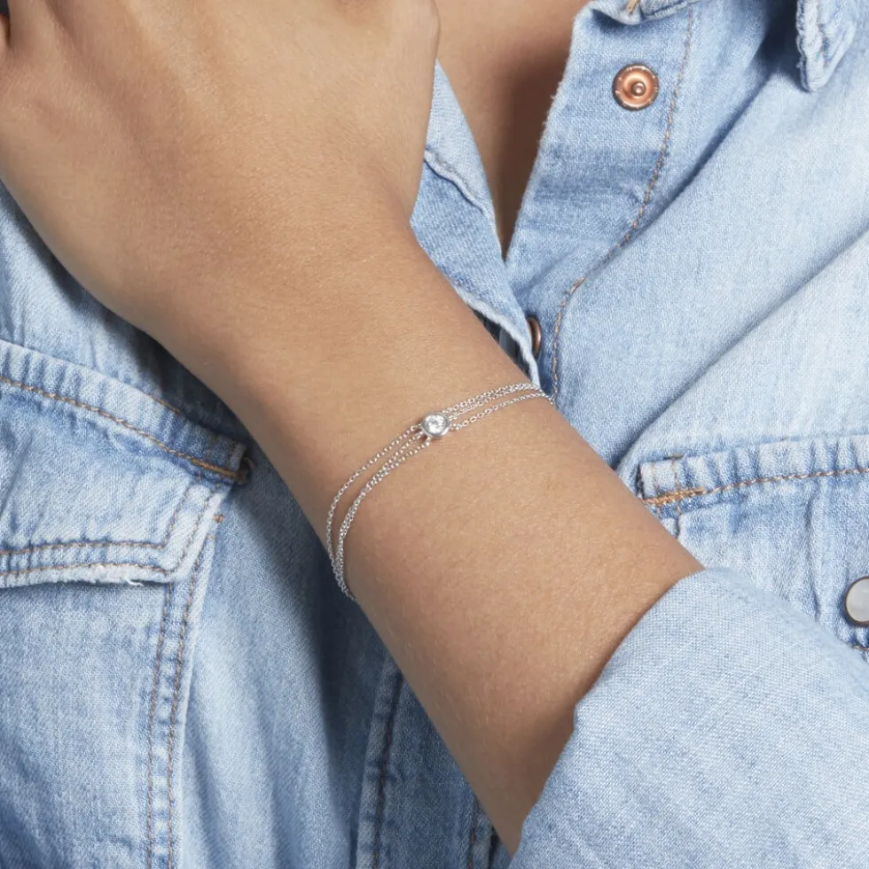 Bracelet Celia Argent Blanc Oxyde De Zirconium