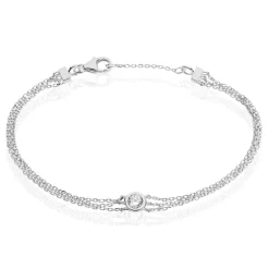 Bracelet Celia Argent Blanc Oxyde De Zirconium