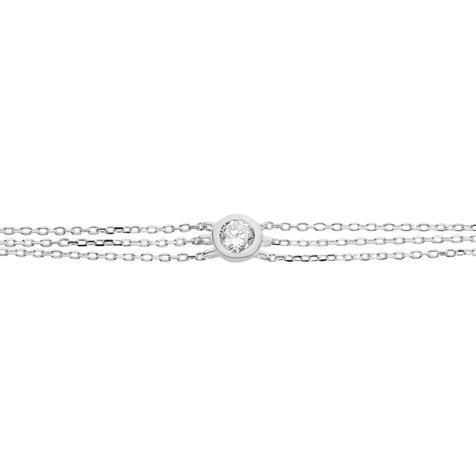 Bracelet Celia Argent Blanc Oxyde De Zirconium