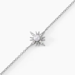 Bracelet Clementia Argent Blanc Perle De Culture Oxyde De Zirconium
