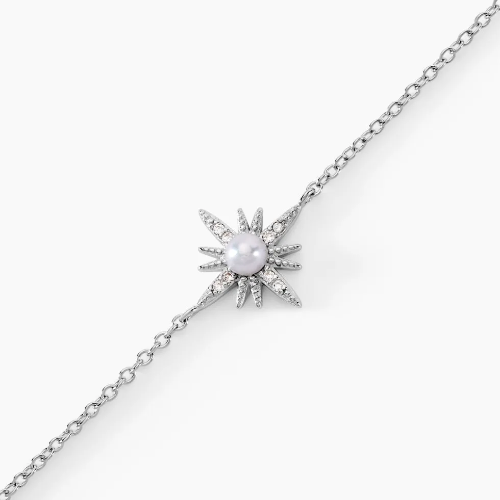 Bracelet Clementia Argent Blanc Perle De Culture Oxyde De Zirconium
