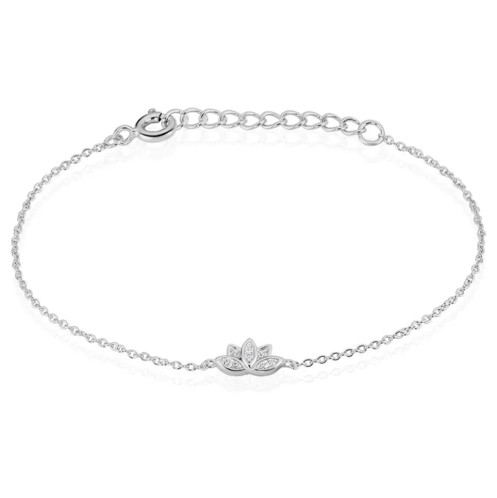 Bracelet Coeur Gravable Or Blanc