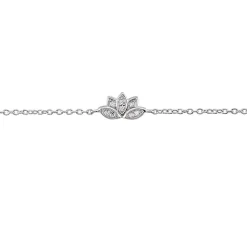Bracelet Coeur Gravable Or Blanc