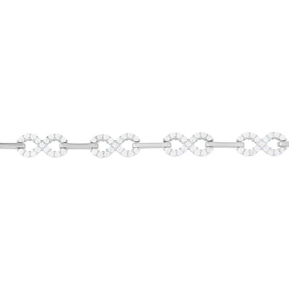 Bracelet Coline Argent Blanc Oxyde De Zirconium