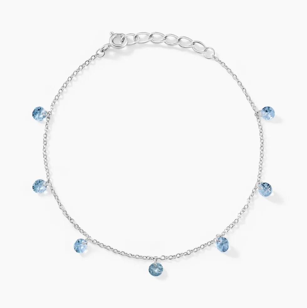 Bracelet Collie Argent Blanc Oxyde De Zirconium