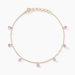 Bracelet Collie Argent Rose Oxyde De Zirconium