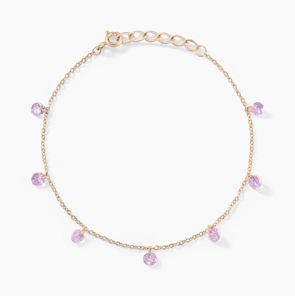 Bracelet Collie Argent Rose Oxyde De Zirconium