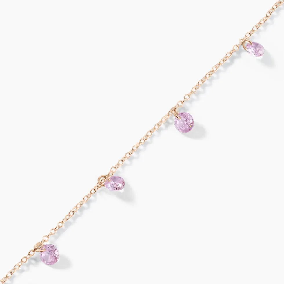 Bracelet Collie Argent Rose Oxyde De Zirconium