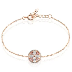 Bracelet Collin Argent Rose Oxyde De Zirconium