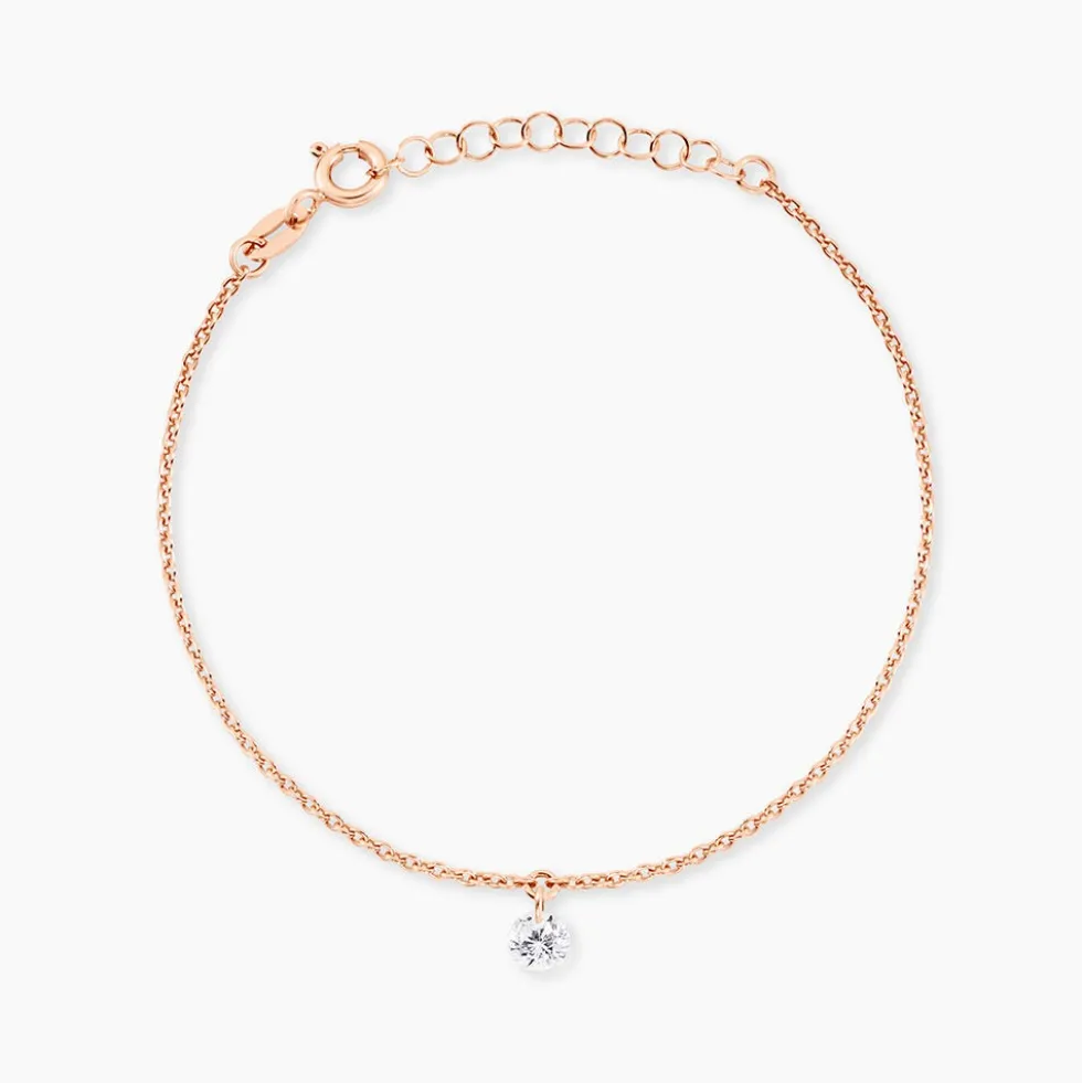 Bracelet Constantin Argent Rose Oxyde De Zirconium