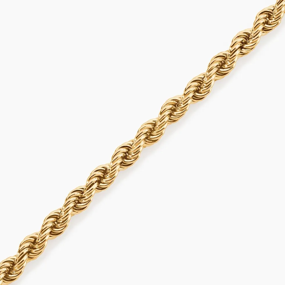 Bracelet Cordelia Maille Corde Or Jaune