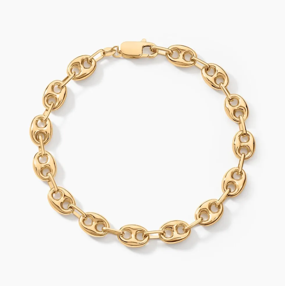 Bracelet Dami Maille Grain De Café Or Jaune