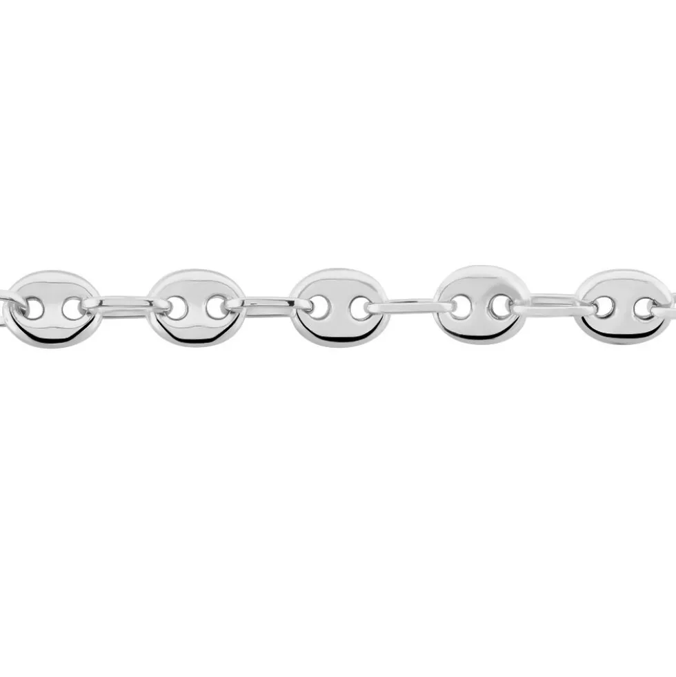 Bracelet Dami Maille Grain De Cafe Or Blanc