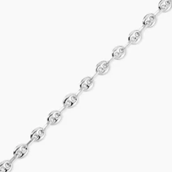 Bracelet Dami Maille Grain De Cafe Or Blanc
