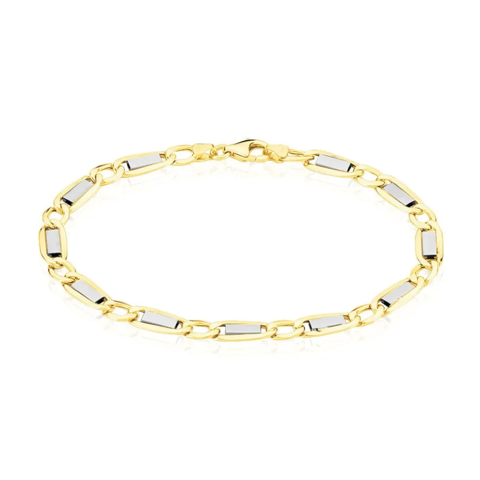 Bracelet Danae Plaquette Or Bicolore
