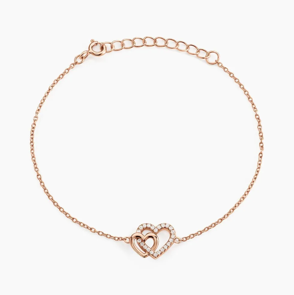 Bracelet Donatiane Argent Rose Oxyde De Zirconium