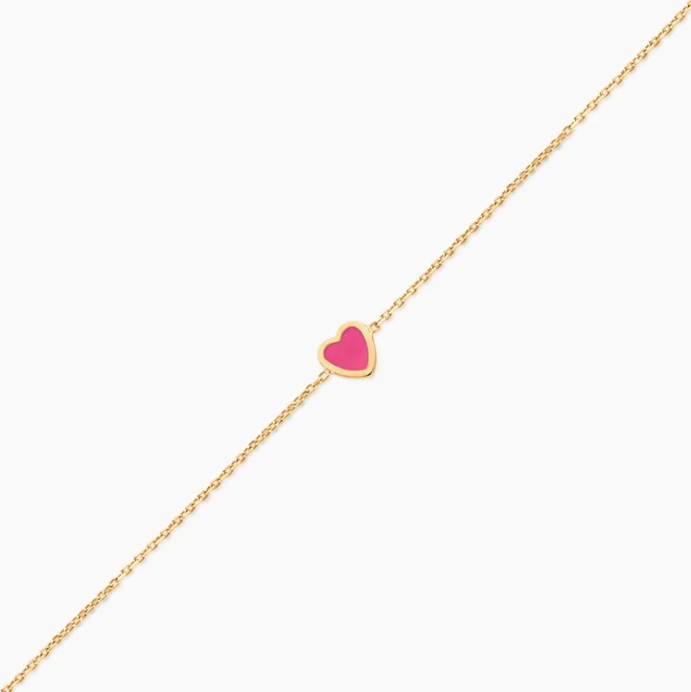 Bracelet Dulcie Coeur Or Jaune Nacre
