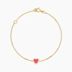 Bracelet Dulcie Coeur Or Jaune Nacre