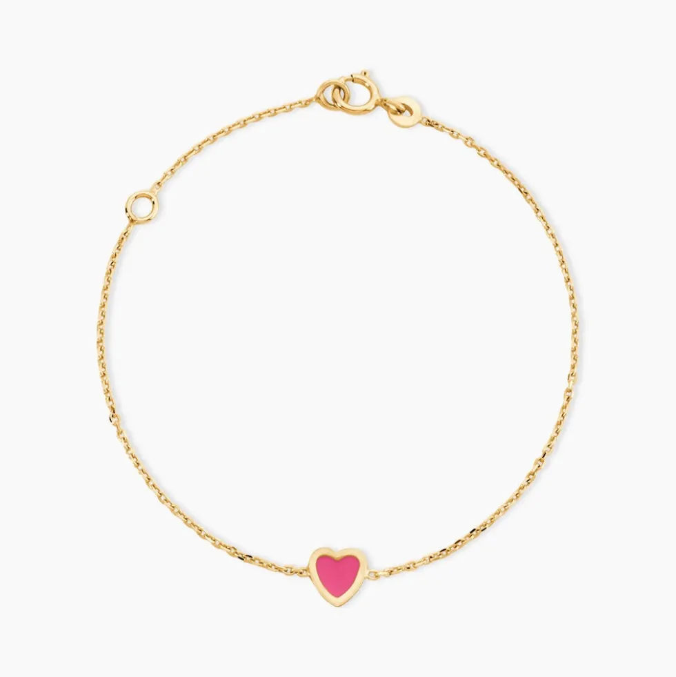 Bracelet Dulcie Coeur Or Jaune Nacre