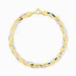 Bracelet Elae Argent Bicolore