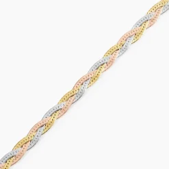 Bracelet Elae Argent Tricolore