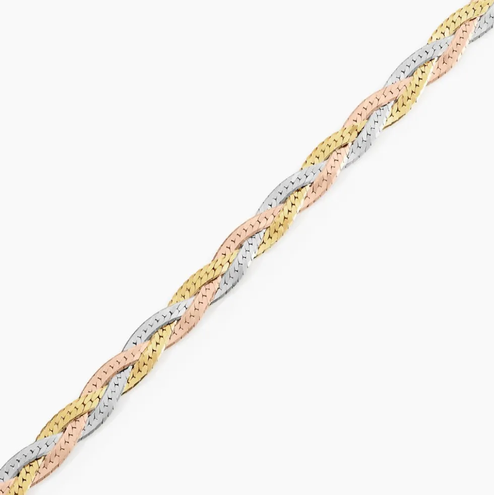 Bracelet Elae Argent Tricolore