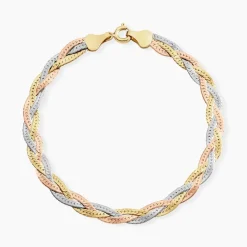 Bracelet Elae Argent Tricolore