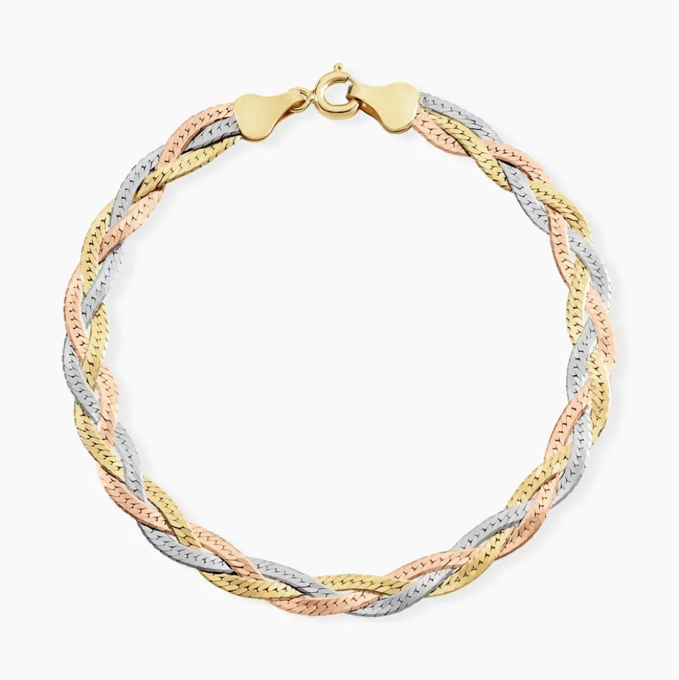 Bracelet Elae Argent Tricolore