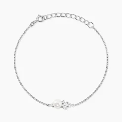 Bracelet Elea Argent Blanc Perle De Culture Oxyde De Zirconium