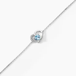 Bracelet Eliana Or Blanc Topaze Et Oxyde De Zirconium