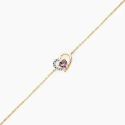 Bracelet Eliana Or Jaune Améthyste Oxyde De Zirconium