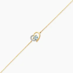 Bracelet Eliana Or Jaune Topaze Oxyde De Zirconium