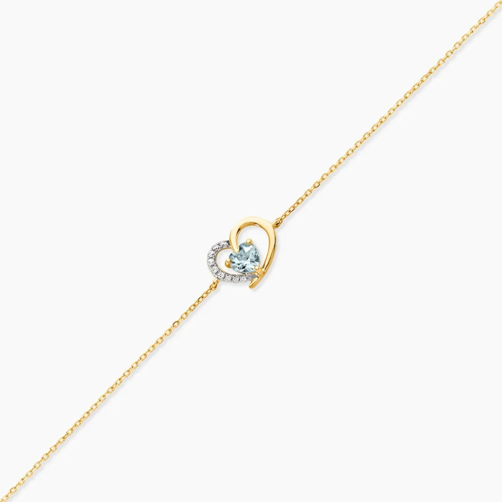 Bracelet Eliana Or Jaune Topaze Oxyde De Zirconium