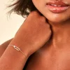 Bracelet Ellin Plaque Or Jaune Oxyde De Zirconium