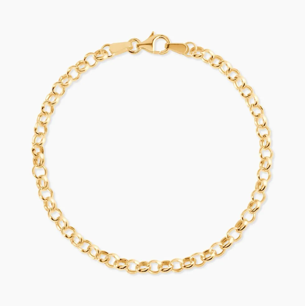 Bracelet Elviaae Maille Jaseron Or Jaune