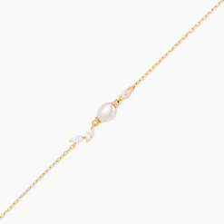 Bracelet Elysia Or Jaune Perle De Culture Oxyde De Zirconium