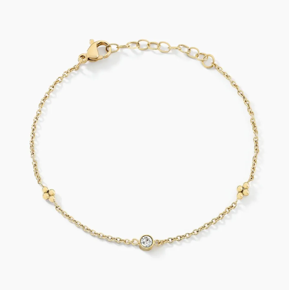 Bracelet Eva Acier Jaune Cristal