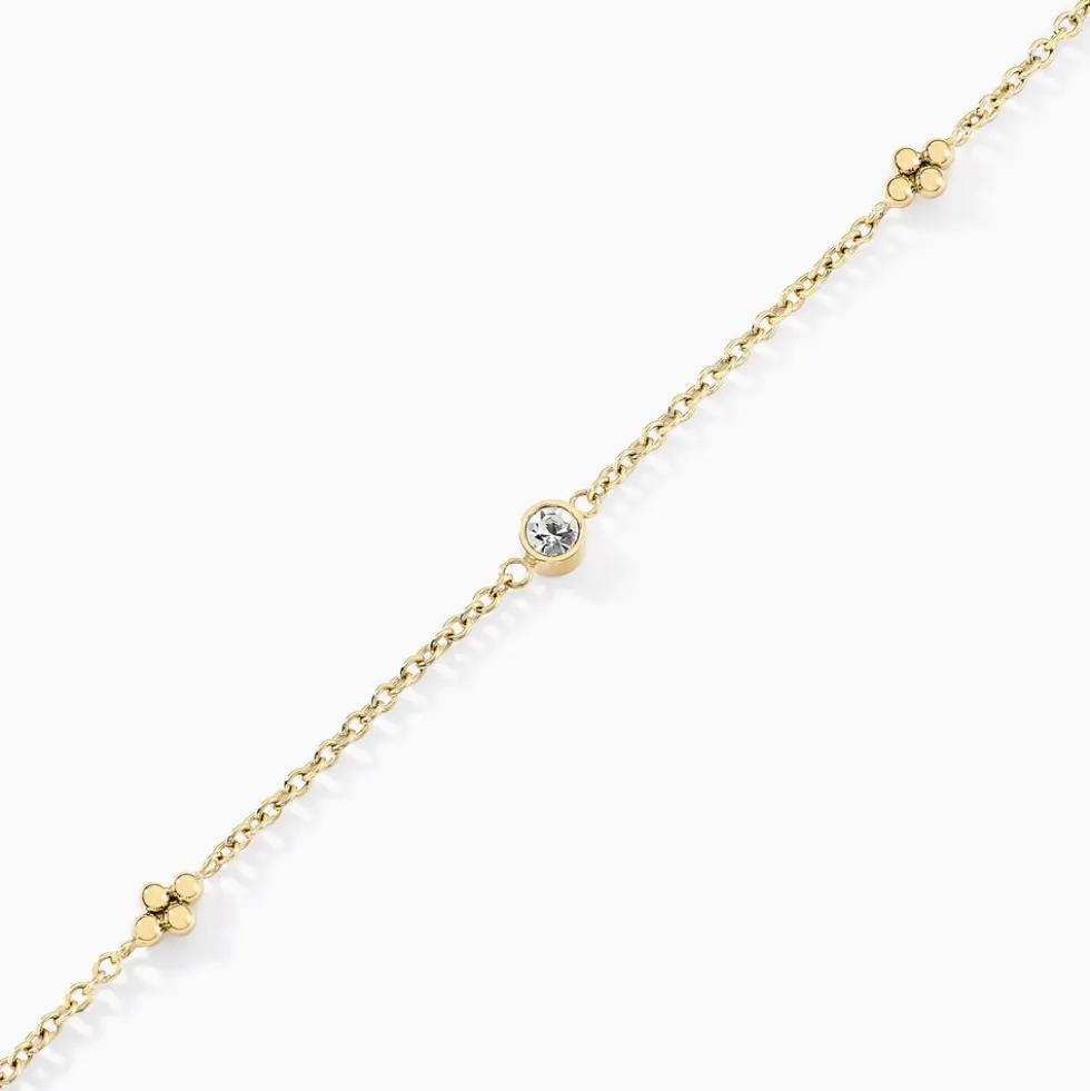 Bracelet Eva Acier Jaune Cristal