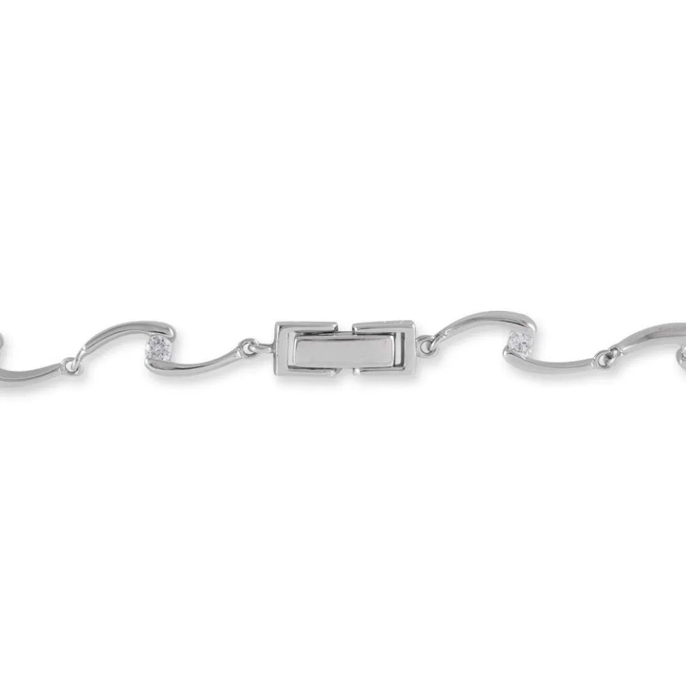 Bracelet Ezia Argent Blanc Oxyde De Zirconium