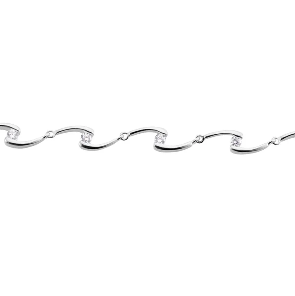 Bracelet Ezia Argent Blanc Oxyde De Zirconium
