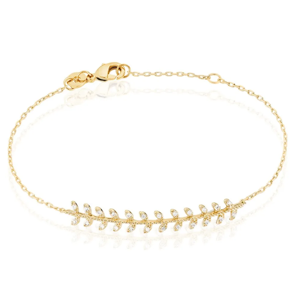 Bracelet Fabrizia Plaqué Or Jaune Oxyde De Zirconium