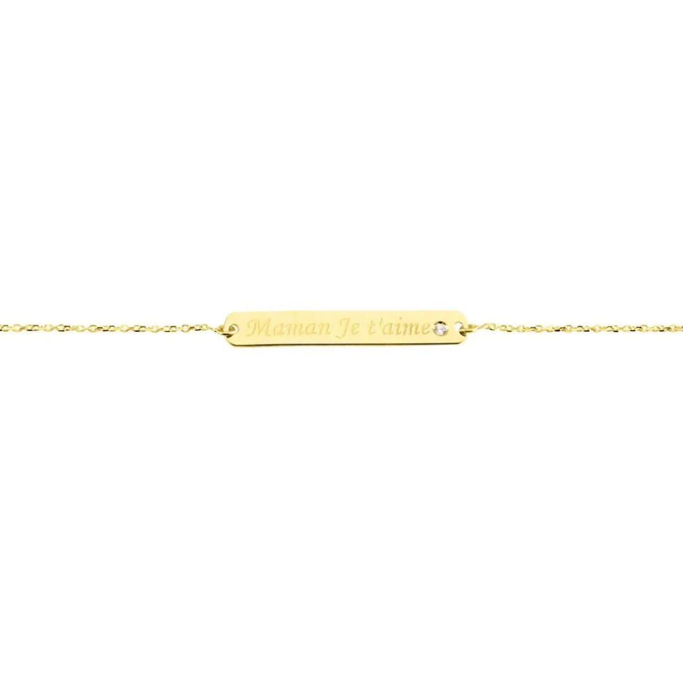 Bracelet Fania Or Jaune Oxydes De Zirconium