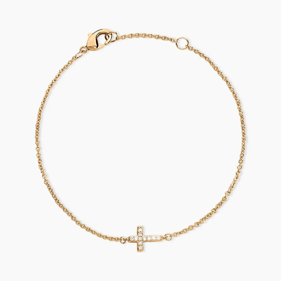 Bracelet Fatos Plaqué Or Jaune Oxyde De Zirconium
