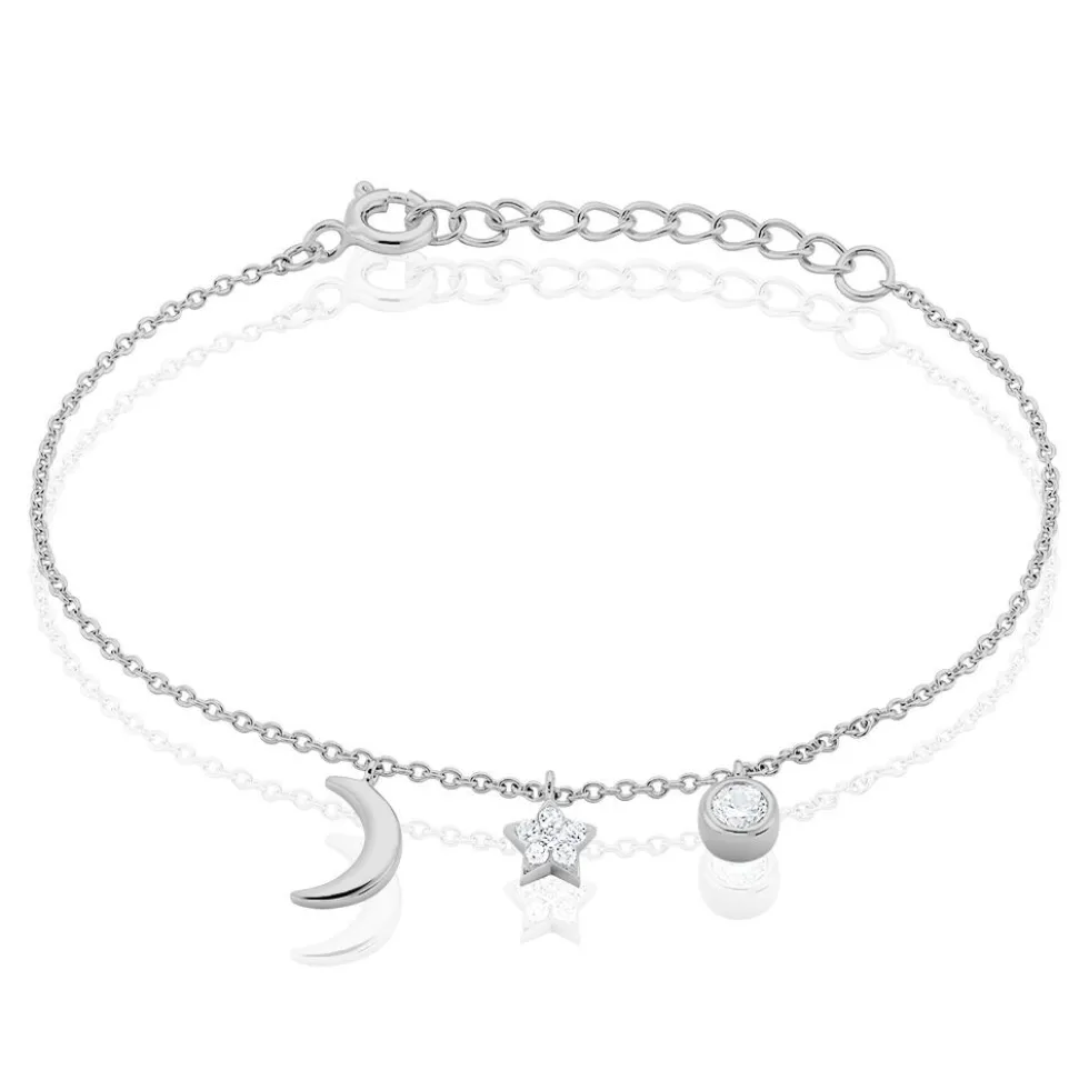 Bracelet Feeria Argent Blanc Oxyde De Zirconium