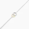 Bracelet Fei Or Jaune Argent Blanc Oxyde De Zirconium